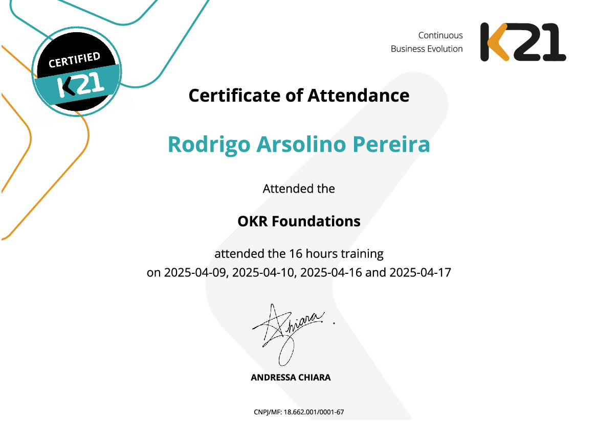 Certificado K21